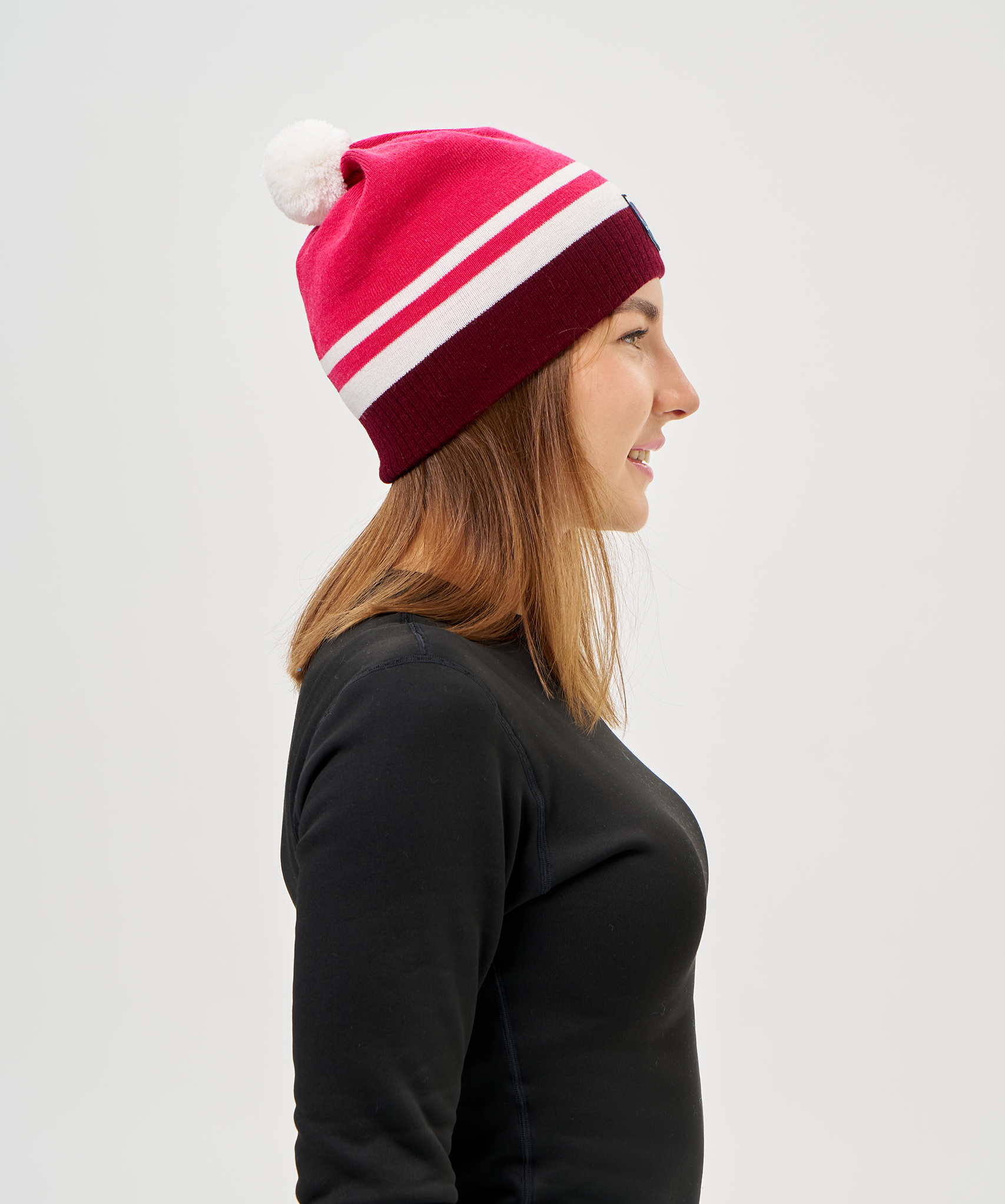 Шапка Nordski Move Pink/White