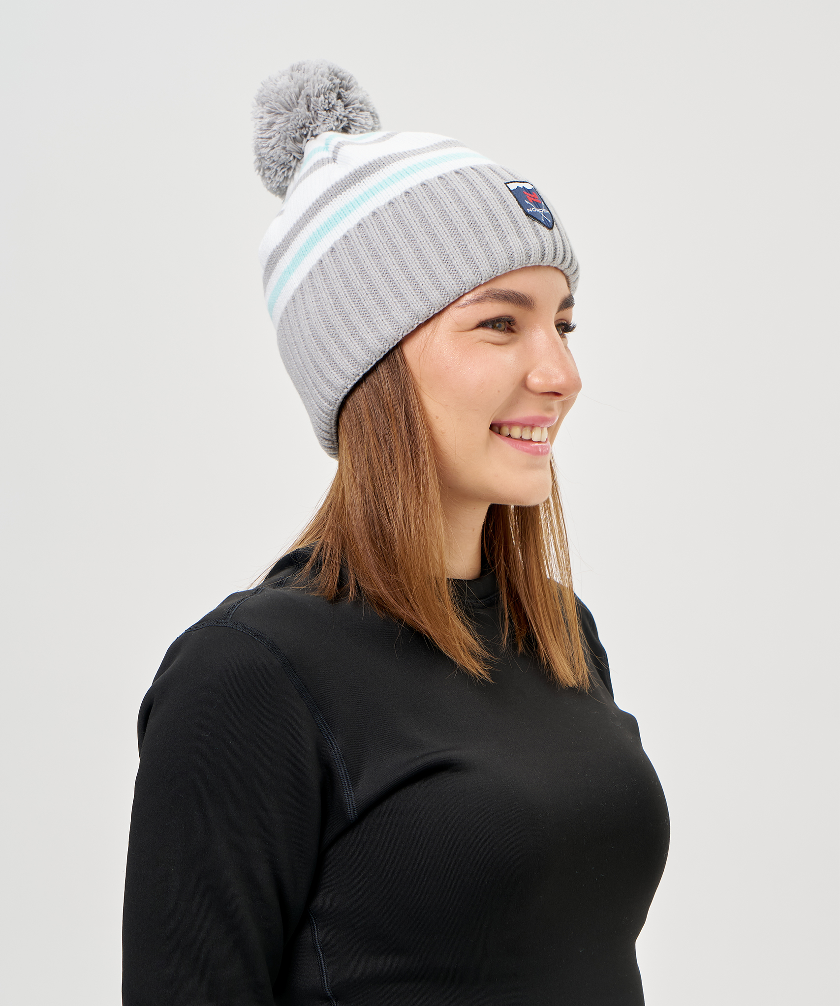 Шапка Nordski Severe White/Grey