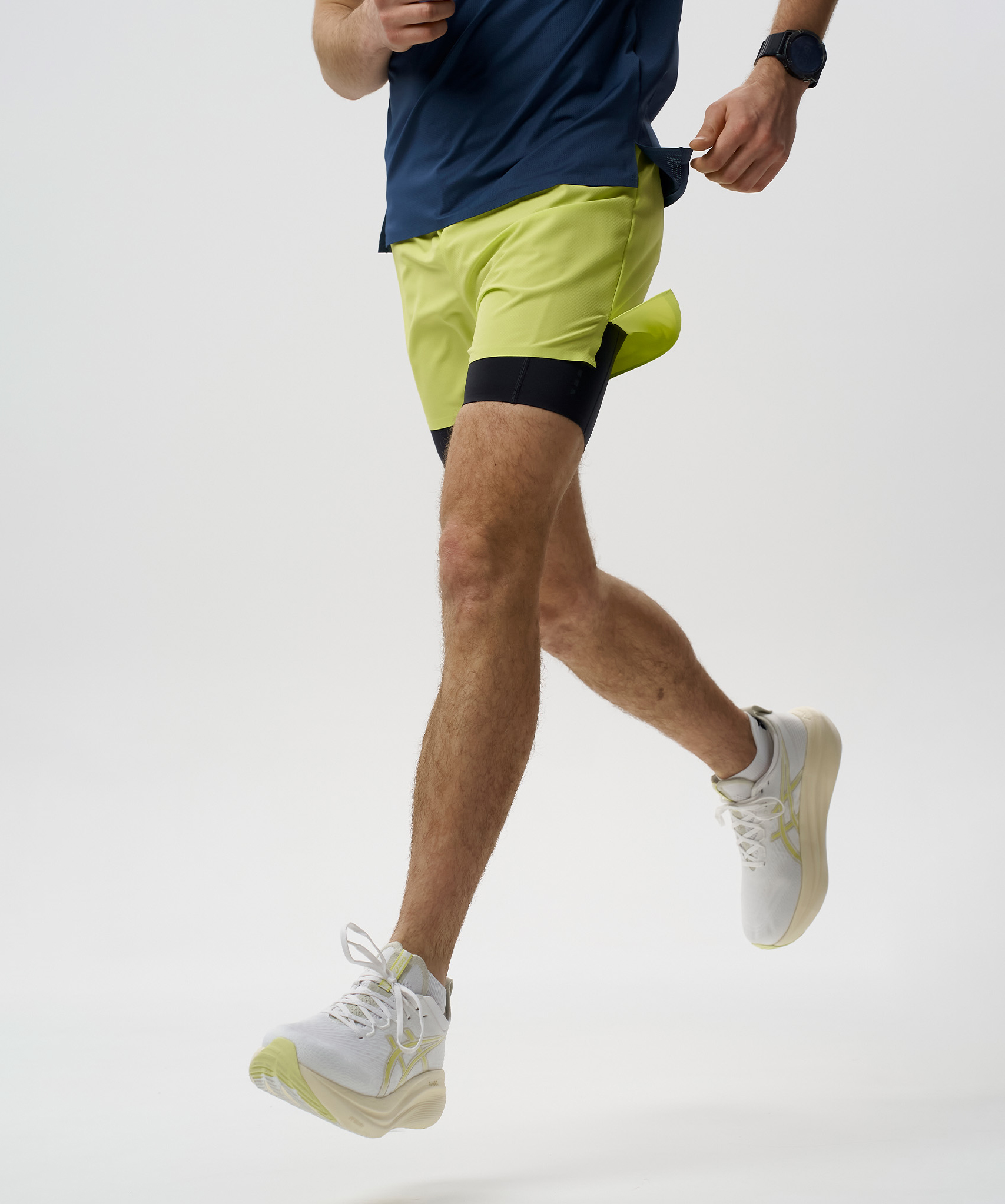 Шорты 2 в 1 Nordski Road Lime/Black