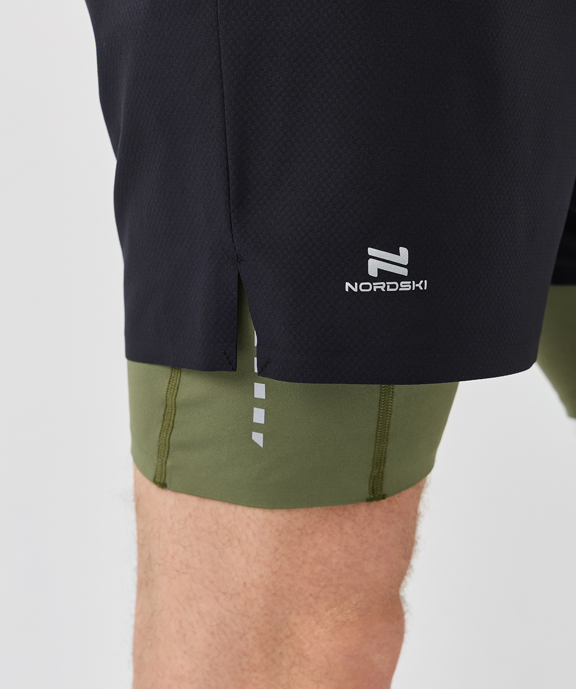 Шорты с лосинами Nordski Stayer Black/Olive