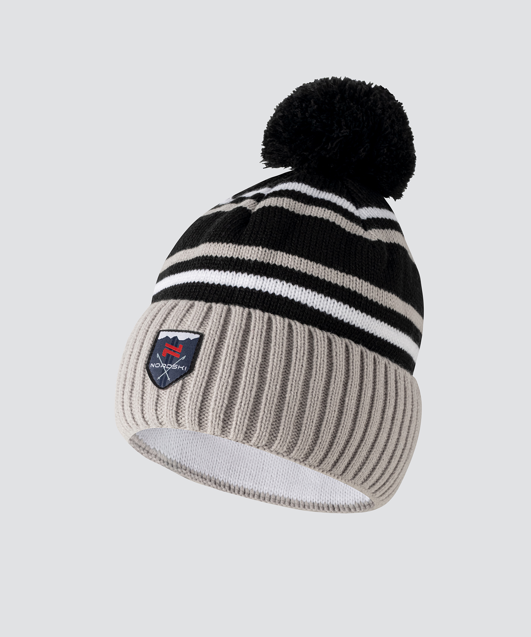 Шапка Nordski Severe Black/Grey/White