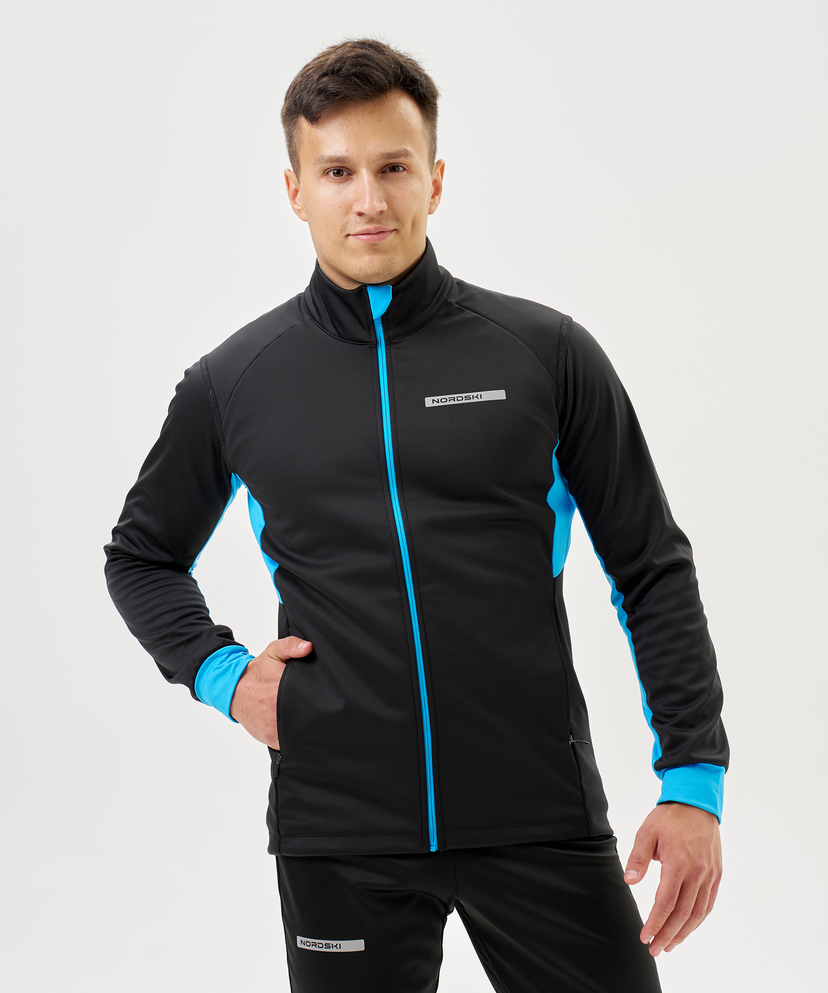Жилет тренировочный Nordski Core Black/Light Blue