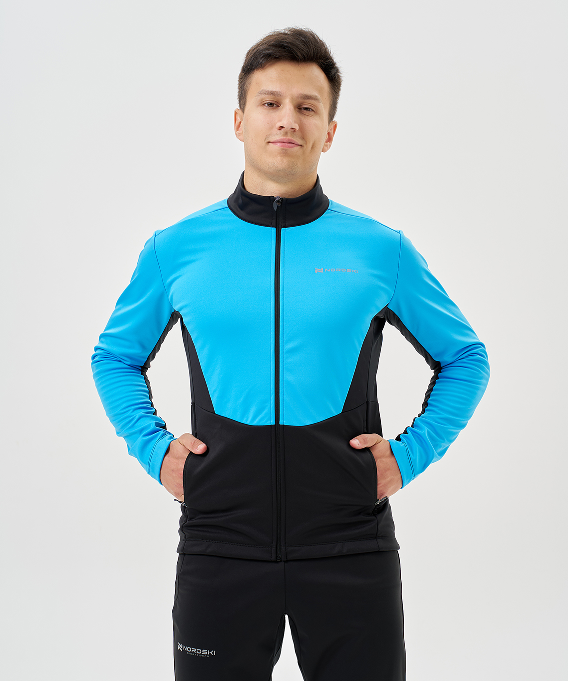 Тренировочная куртка Nordski Advance Light Blue/Black